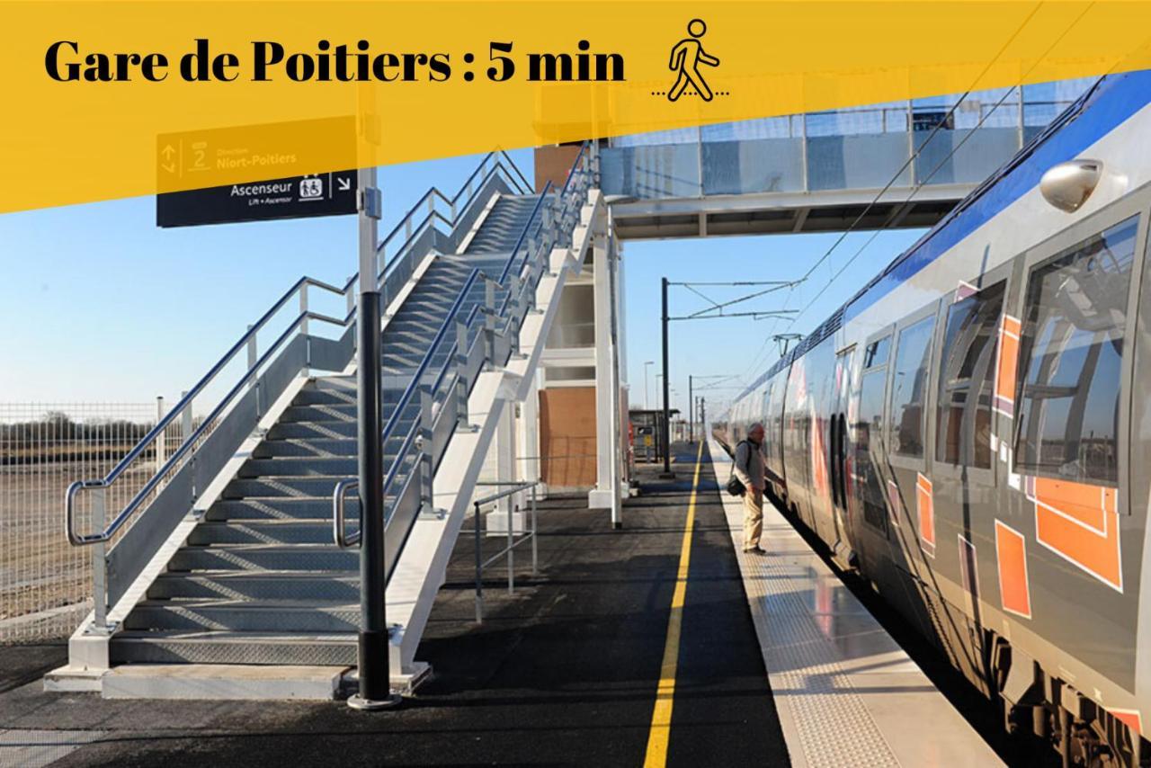 Le Duplex By Goodbnb - Proche Gare - 15Min Futuroscope Poitiers Eksteriør billede